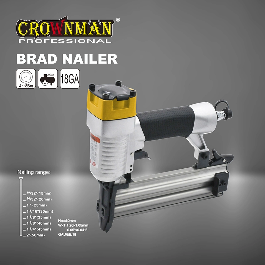 Crownman Industrial Grade Brad Nailer, Air Nail Gun, Air Nailer