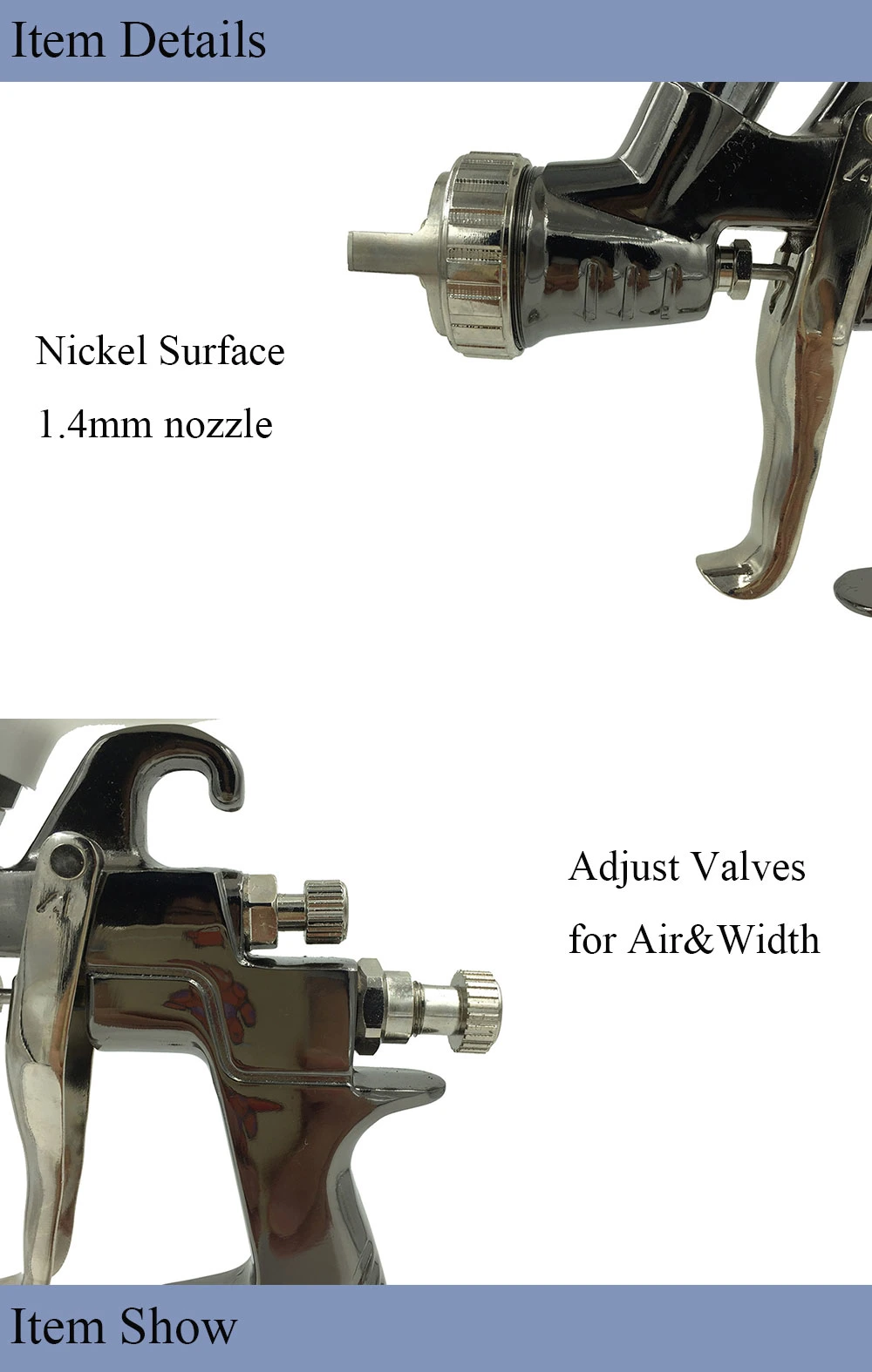 Professional Lvlp Spray Gun Airbrush Gravity Feed Paint Gun