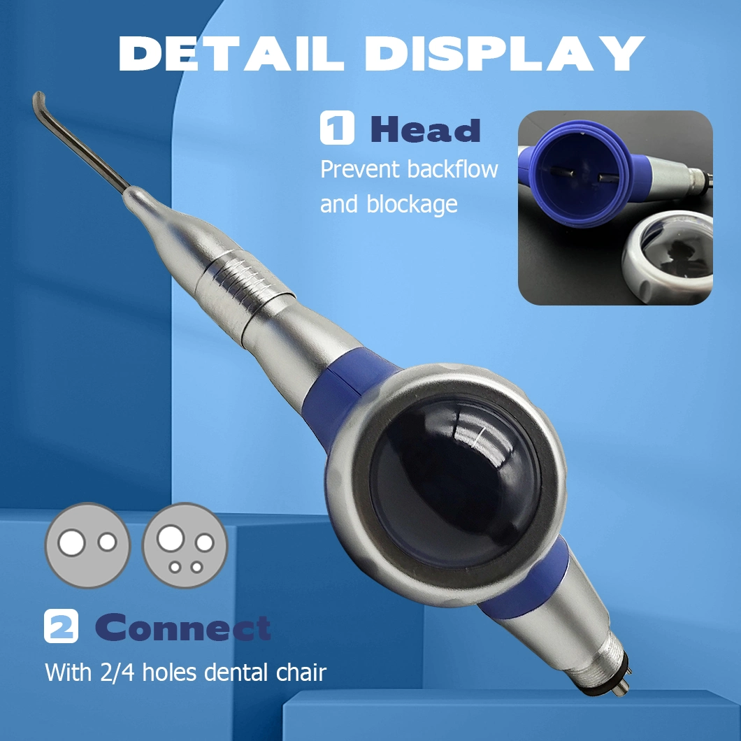 Dental Instrument Blue Polishing Tool 2 Holes 4 Holes Plastic Sandblasting Gun