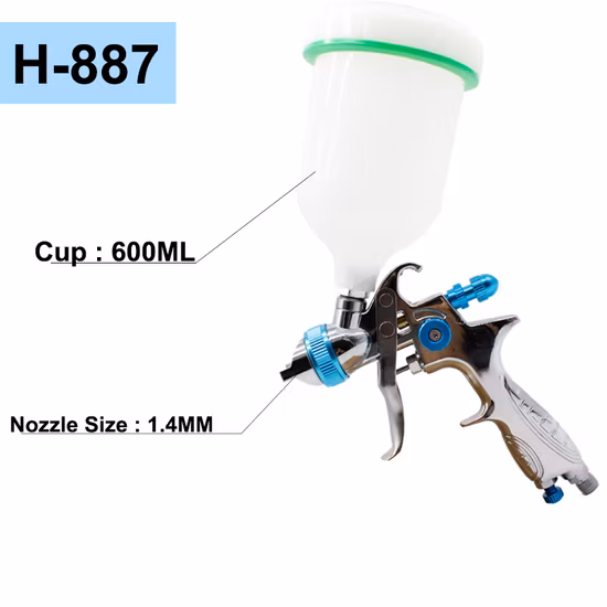 Jiyou W-71 Smart Size 1.0mm Air Paint HVLP Spray Gun for Crafts Glossy